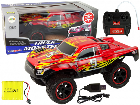 Vehicule si jucarii R/C - masinuta-rc-off-road-rosie-1-12-viteza-20kmh-telecomanda-6ani-Bebelul