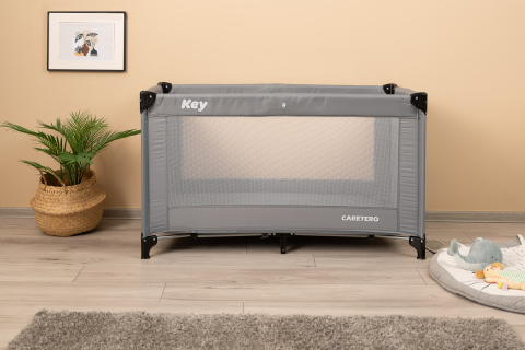 Patut De Calatorie KEY Grey cu Saltea si Geanta de Transport [7]