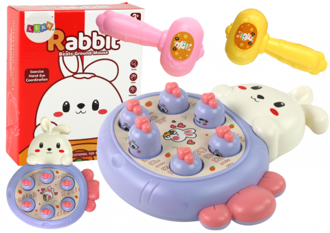 Jocuri de indemanare - joc-indemanare-whac-a-mole-iepuras-morcovi-mov-3ani-Bebelul