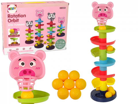 Jucarii Copii - tobogan-bile-educativ-6-nivele-cos-porcusor-3ani-Bebelul