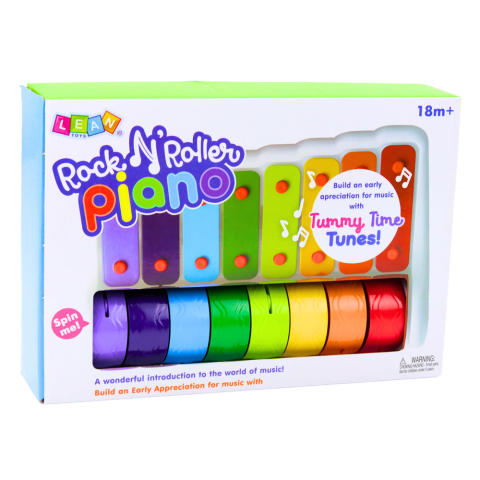 Pian Rock N Roller instrument muzical copii cu cinele roti rotative colorat [3]