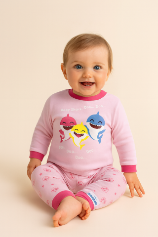Pijama fetite Baby Shark cu licenta 12 luni+ [7]