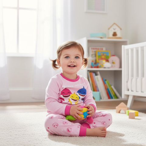 Pijama fetite Baby Shark cu licenta 12 luni+ [1]