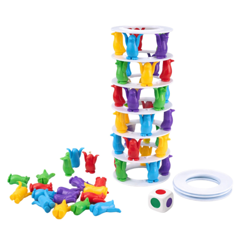 Pinguini nebuni pe turn joc arcade de familie colorat [1]