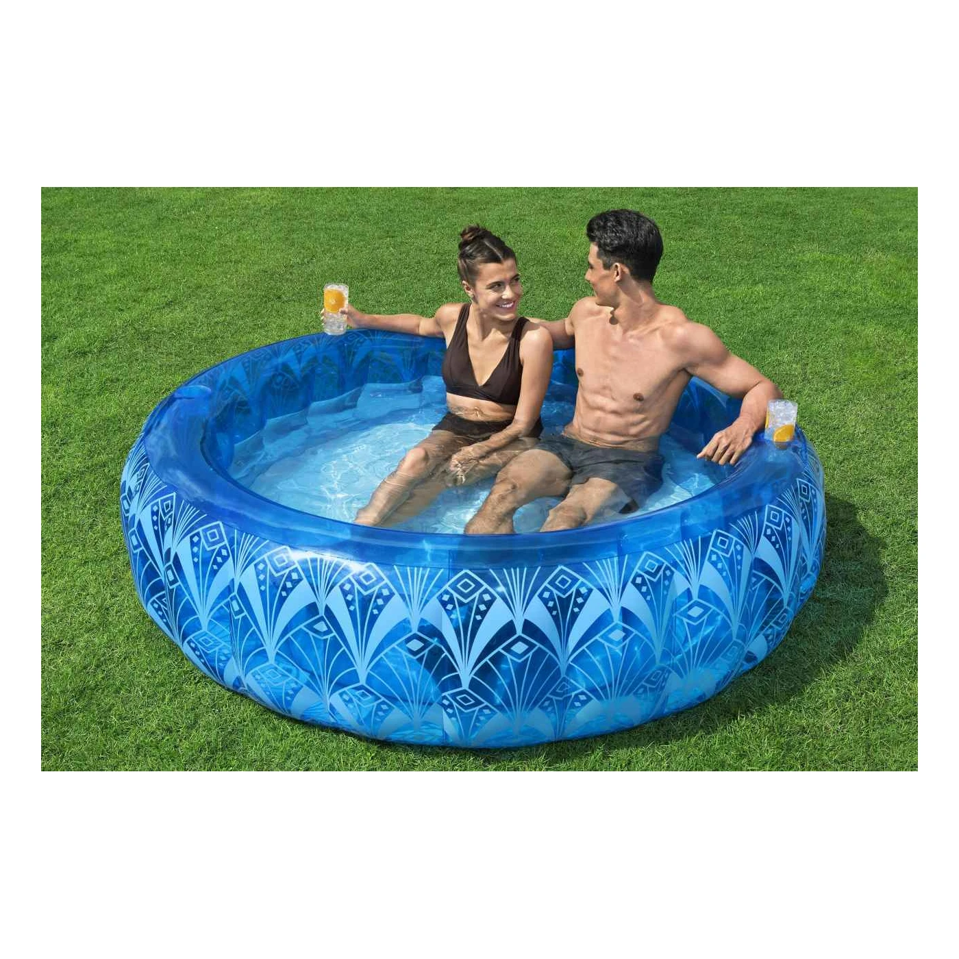 Piscină Gonflabilă Bohemian Blue™ Bestway – 168 cm, 401L, Design Boho