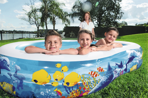 Piscine copii - Piscina gonflabila tip ocean 262 x 157 x 46 cm Bestway 54118
