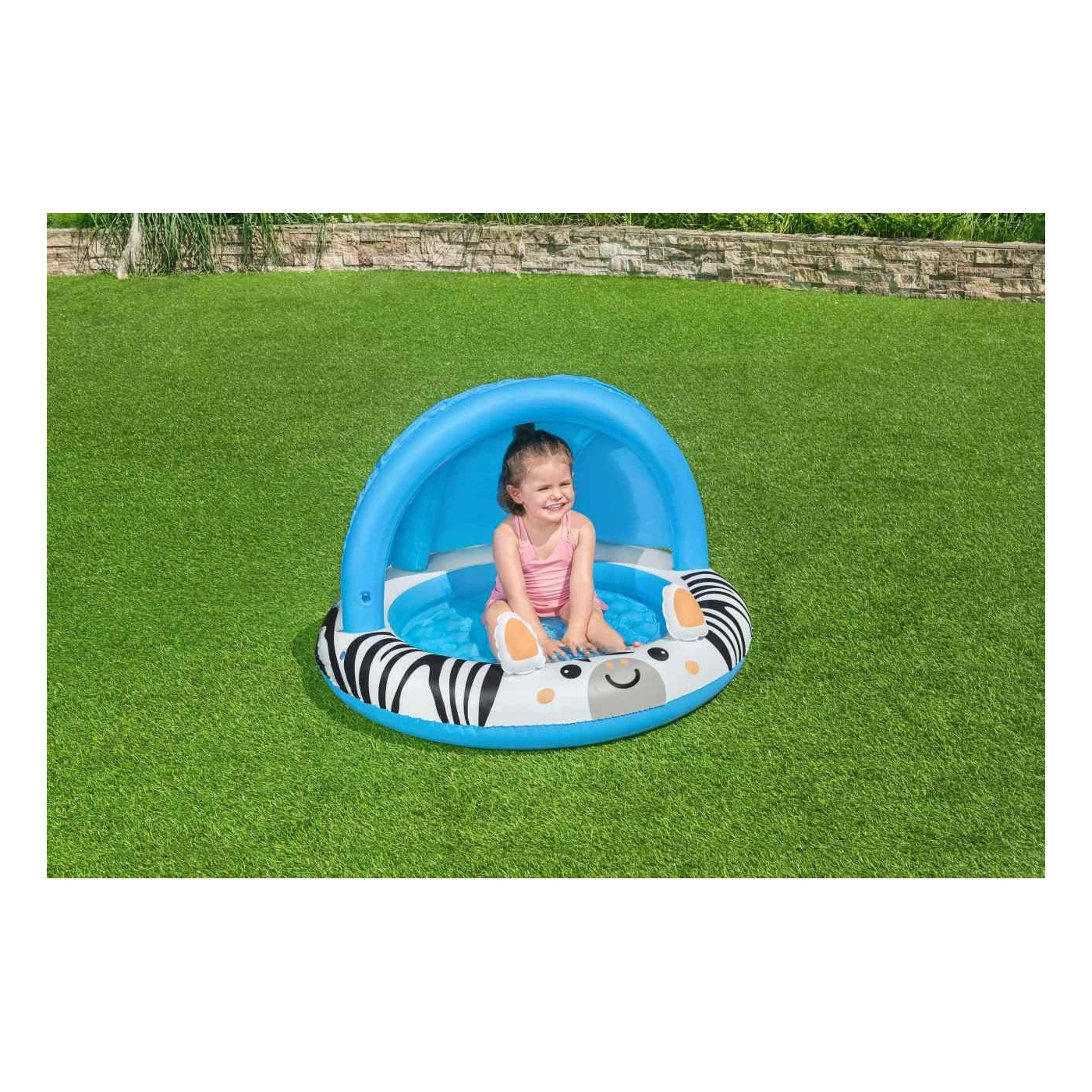 Piscină gonflabilă Zebra Safari cu acoperiș UV Bestway pentru copii mici [2]