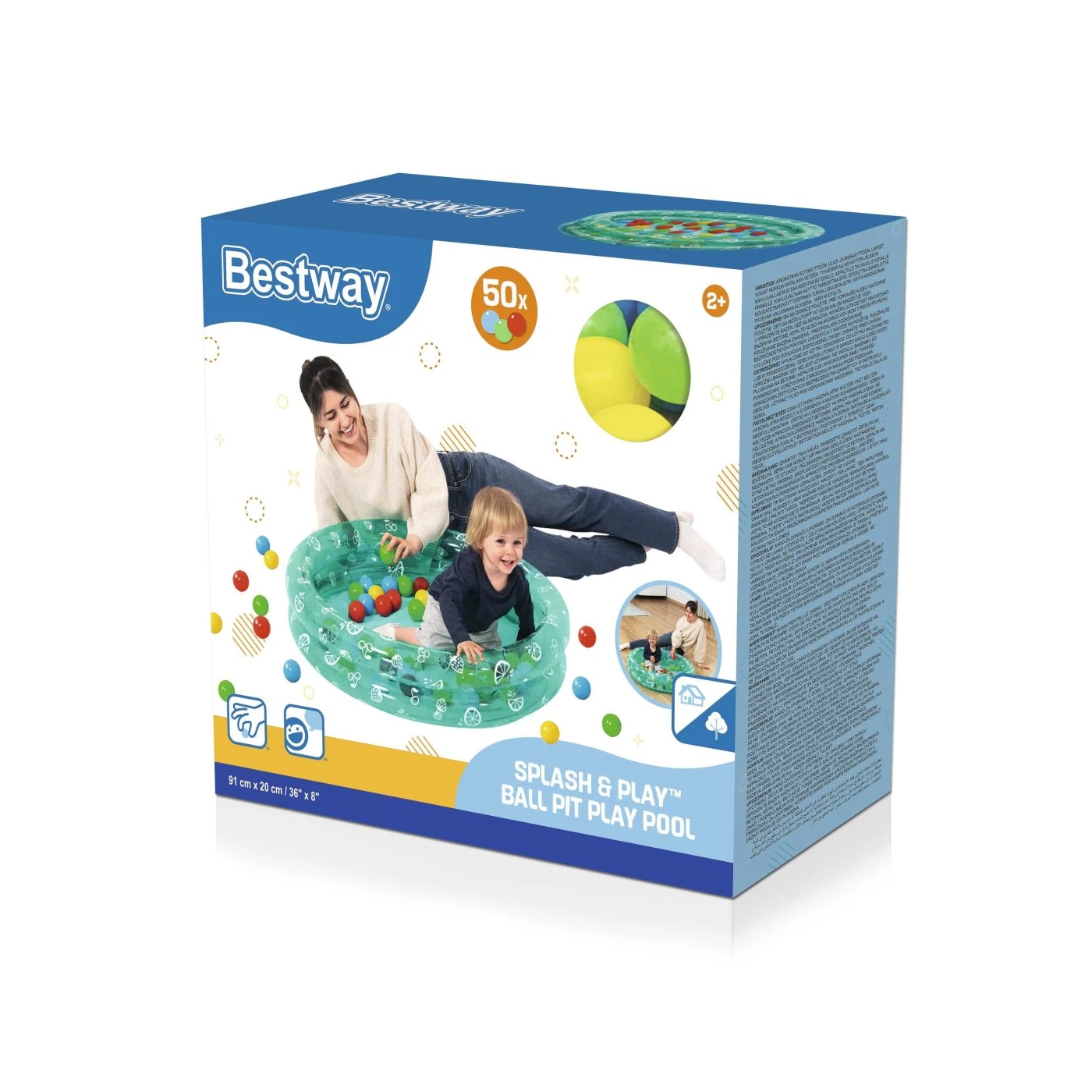 Piscină gonflabilă 2 în 1 Bestway cu bile colorate pentru copii mici [9]