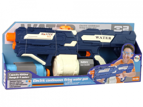 jucarie cu apa electrica 1000ml jet lung albastra [5]
