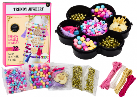 Jucarii Copii - set-creativ-bratari-margele-pandantive-cutie-floare-Bebelul