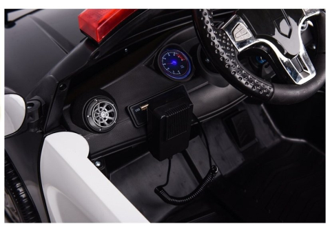 Mașină electrică de Poliție JC 666, Albă, 12V, Telecomandă 2.4G [6]