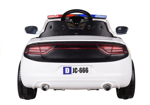 Mașină electrică de Poliție JC 666, Albă, 12V, Telecomandă 2.4G [4]