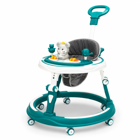 Premergatoare - Premergator reglabil pe inaltime B9 verde cu lumini, sunete si maner parental