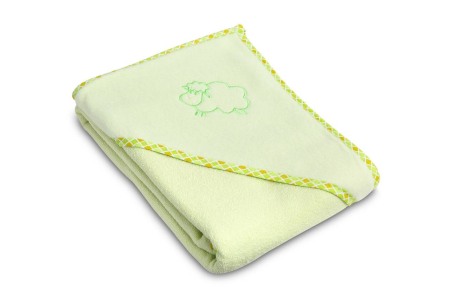 Prosop de baie cu gluga, pentru bebelusi 100% bumbac, Sensillo [7]