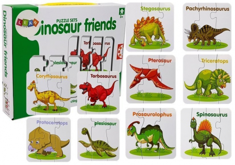 Jucarii Copii - puzzle-educativ-dinozauri-10-piese-engleza-copii-3ani-Bebelul