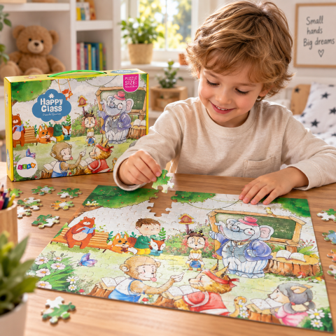 puzzle-copii-scoala-animalelor-100-piese-educativ-Bebelul [1]