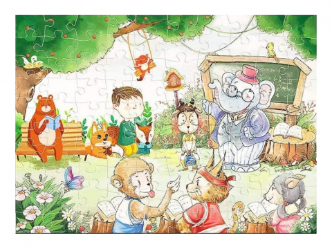 puzzle-copii-scoala-animalelor-100-piese-educativ-Bebelul [2]