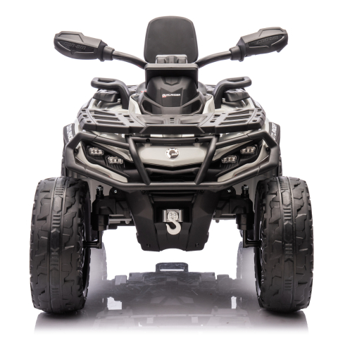 Quad Can-Am Outlander 4x4 DK-CA005 electric pentru copii, 24V 7Ah, 4 motoare 200W, roti EVA, scaun piele, GRI, 3-8 ani [2]