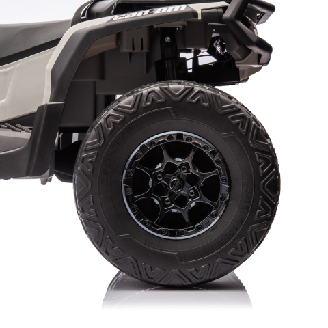 Quad Can-Am Outlander 4x4 DK-CA005 electric pentru copii, 24V 7Ah, 4 motoare 200W, roti EVA, scaun piele, GRI, 3-8 ani [9]