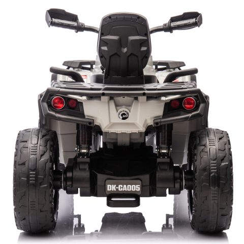 Quad Can-Am Outlander 4x4 DK-CA005 electric pentru copii, 24V 7Ah, 4 motoare 200W, roti EVA, scaun piele, GRI, 3-8 ani [6]