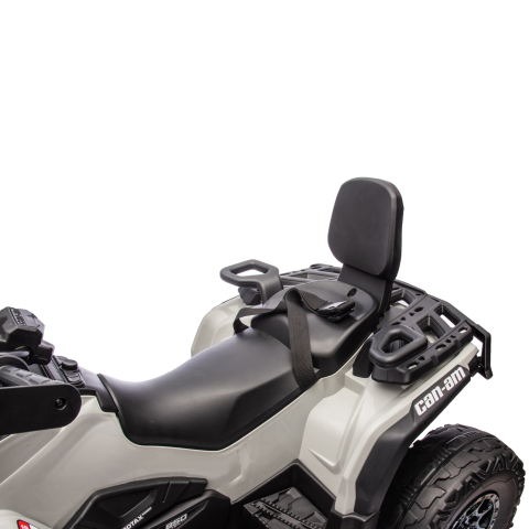 Quad Can-Am Outlander 4x4 DK-CA005 electric pentru copii, 24V 7Ah, 4 motoare 200W, roti EVA, scaun piele, GRI, 3-8 ani [8]