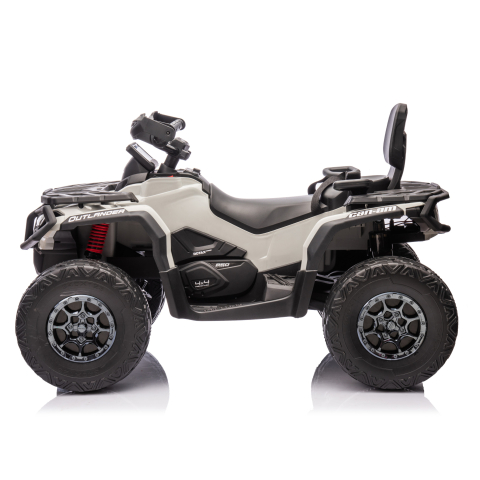 Quad Can-Am Outlander 4x4 DK-CA005 electric pentru copii, 24V 7Ah, 4 motoare 200W, roti EVA, scaun piele, GRI, 3-8 ani [3]