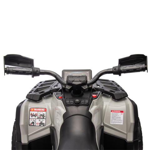 Quad Can-Am Outlander 4x4 DK-CA005 electric pentru copii, 24V 7Ah, 4 motoare 200W, roti EVA, scaun piele, GRI, 3-8 ani [11]