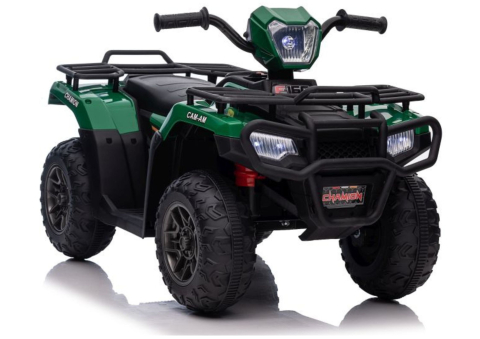ATV & BUGGY electrice - Quad Electric JC915 Verde, Baterie 12V, Roti Plastic, Lumini, Sunete, MP3, USB, 3 ani+
