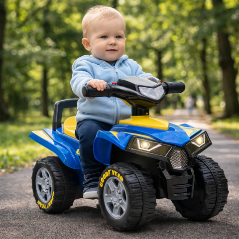 Ride-on - Quad Goodyear Ride-On cu lumini si sunete, albastru