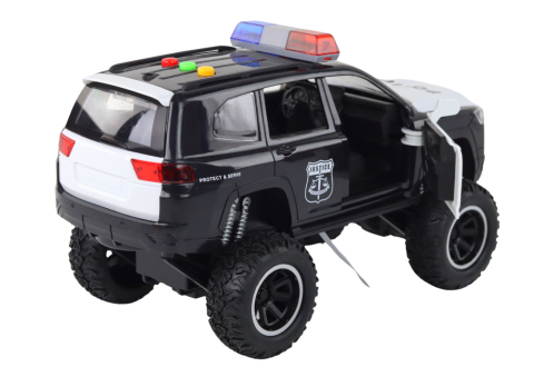 Raptor Police Off-Road Vehicle Black 1:14 cu Lumini LED, Sunete si Drive Pull-Back [4]
