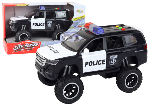 Raptor Police Off-Road Vehicle Black 1:14 cu Lumini LED, Sunete si Drive Pull-Back [1]