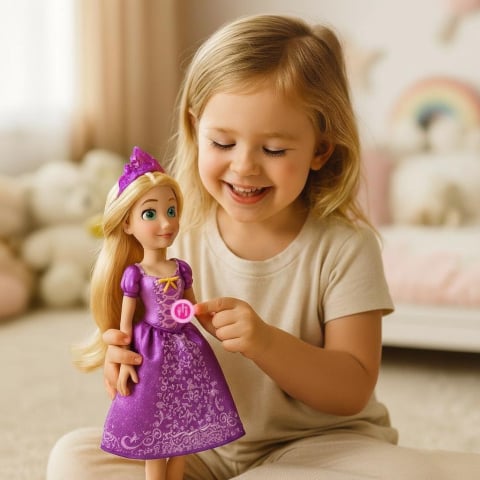 Jucarii Copii - Rapunzel cu Melodie și Lumini – Păpușă Disney pentru Fetițe 3+