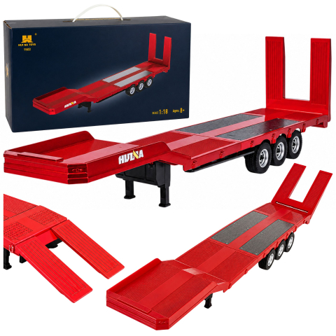 Jucarii cu telecomanda (RC) - Remorca platforma pentru Scania 770S Huina Rosu 1:18, 8 ani+