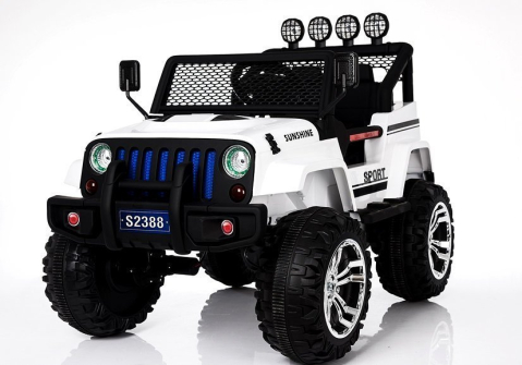 Jeep S2388 White, Mașinuță electrică 4x4, Alb [5]