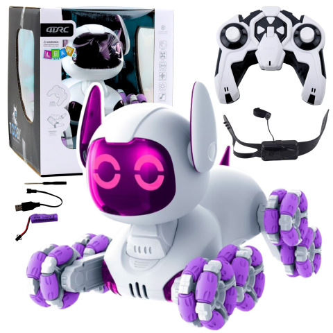 Jucarii cu telecomanda (RC) - Robot cu telecomanda Caine TOOBY 4WD 360 Lumini Sunete, 8 ani+