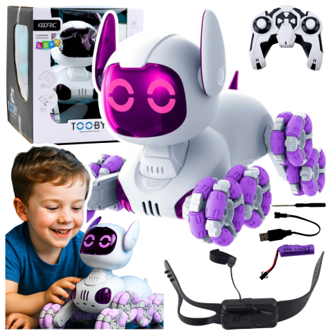 Robot cu telecomanda Caine TOOBY 4WD 360 Lumini Sunete, 8 ani+ [1]