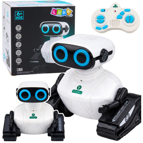 Jucarii cu telecomanda (RC) - Robot cu telecomanda inteligent pe senile cu muzica si lumini, 6 ani+