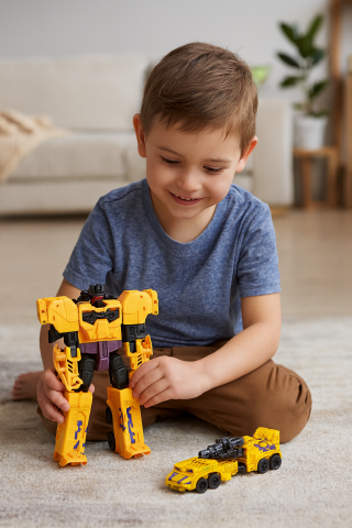 Jucarii Copii - Robot Tanc cu Arma 2in1 Transformare X-Warrior Yellow