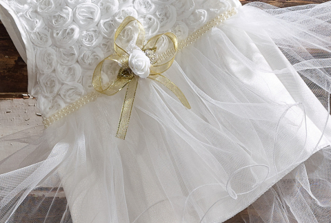 Rochie fetite eleganta 4 piese alb Babylia [3]