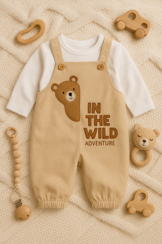 Salopeta Bebelusi Baieti cu Ursulet – 100% Bumbac 9-12-18 luni [2]