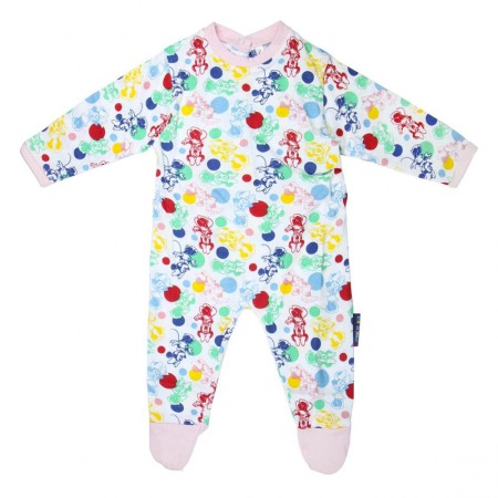 Ofertele momentului - Salopeta Body Minnie Mouse din bumbac MULTICOLOR 3 luni+
