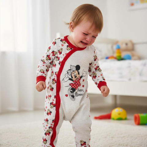 Salopete body-uri - Salopetă Minnie Mouse din Bumbac - Disney