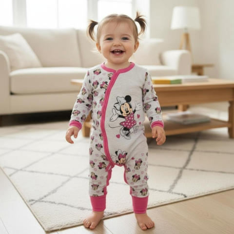 Salopete fetite - Salopetă Minnie Mouse din Bumbac - Disney