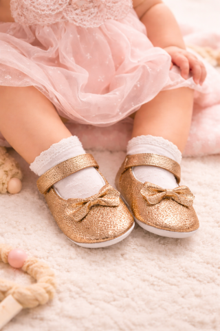 Sandale - Sandale fetite BEBLUX auriu glitter funda