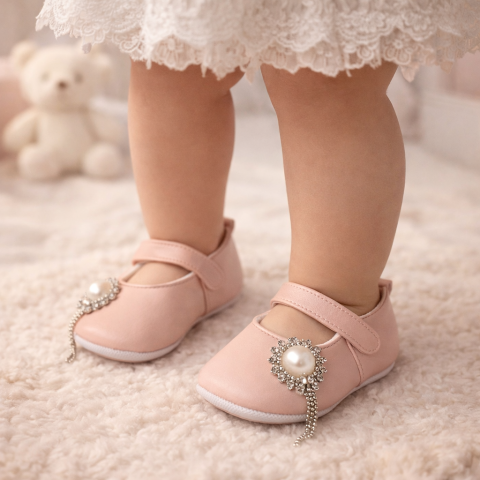 Sandale - Sandale fetite BOAC roz cu piatra