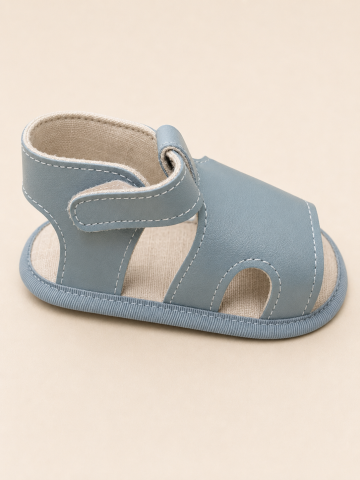 Sandalute bebe Funny Baby talpa moale albastre 0-12 luni [2]
