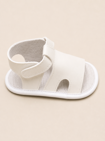 Sandalute bebe Funny Baby talpa moale albe 0-12 luni [1]