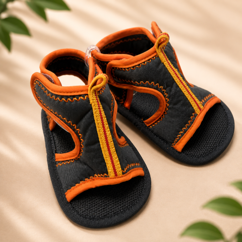 Sandale - Sandalute bebe Funny Baby usoare si flexibile portcocaliu 4-18 luni