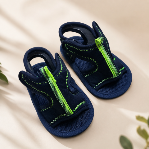 Sandale - Sandalute bebe Funny Baby usoare si flexibile bleumarin 4-18 luni