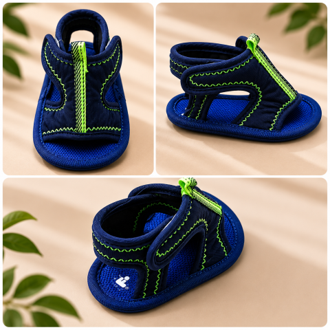 Sandalute bebe Funny Baby usoare si flexibile bleumarin 4-18 luni [1]